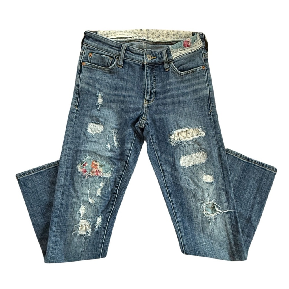 Women’s Anthropologie Pilcro and the Letterpress Jeans XS Vintage Patchwork EUC